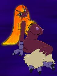 blaziken breasts color female female_only front_view nipples nude pokemon pokemon_(species) solo sya tagme