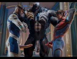 3d dick gay kitedout male male_focus male_only marvel marvel_rivals mr_fantastic mr_fantastic_(marvel_rivals) peter_parker reed_richards size_comparison spider-man spider-man_(marvel_rivals) spider-man_(series) uncensored venom_(marvel) venom_(marvel_rivals)