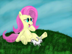 angel_bunny fluttershy_(mlp) friendship_is_magic my_little_pony smooth_skin tagme