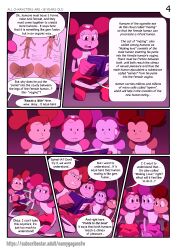 4girls absurd_res clitoris clothed clothing comic comic_page dialogue english_text female female_only fully_clothed gangbang group multiple_girls namygaga petite self_upload spinel_(steven_universe) steven_universe text twintails yuri