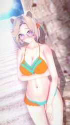 3d abramax_dvd funabyvt glasses large_breasts owozu swimsuit virtual_youtuber