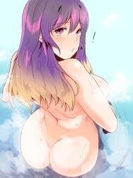 1girls ass breasts female hekiga_(freelot) hijiri_byakuren nipples purple_hair tagme touhou