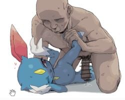 1boy anthro blush censored erection female haramikarubi imminent_sex interspecies larger_male nude on_side pokemon pokemon_(species) pokemon_gsc pokephilia precum sneasel uncircumcised