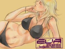 2d bikini black_bikini blonde_hair eva_(metal_gear_solid) metal_gear metal_gear_solid solo_female tagme toned_female