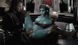 1girls 2boys 2d aayla_secura age_difference alien alien/human alien_girl alien_humanoid alternate_version_available anakin_skywalker anal areolae background belt blue_body blue_skin boots breasts breasts_out chancellor's_office cheating cheating_husband clothed_male clothed_sex coruscant detailed_background double_penetration emperor_palpatine female footwear fully_clothed genitals gloves headgear heel_boots heels high_heel_boots high_heels holding human human_on_humanoid humanoid indoors interspecies knee_boots leg_grab light-skinned_male light_skin male male/female male_penetrating male_penetrating_female mature_female mature_male mmf_threesome negisaray nipples no_bra no_panties no_underwear nudity office old_man older_male partially_clothed penetration penis penis_out platform_heels pussy realistic revenge_of_the_sith science_fiction sex shiny_skin shoes sith spread_legs star_wars threesome trio tunic twi'lek unprofessional_behavior vaginal vaginal_penetration vaginal_sex wet younger_female