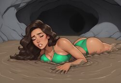 ai_generated ass breasts female female_only mud nai_diffusion original quicksand solo stable_diffusion tagme