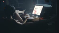 1girls 3d blue_hair chloe's_bedroom chloe_price computer desk electronics female female_only human laptop leeterr life_is_strange manual masturbating masturbation mostly_nude pale_skin socks solo tattoo tattooed_arm teenage_girl teenager touching_pussy white_socks