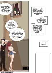 2girls comic disguise ellie_skinsuit english_text female green_hair impersonation imposter impunderneath original original_character page_35 possessed possession story