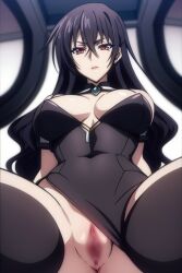 ai_generated beatrix_brehme big_breasts black_hair censored long_hair muv-luv pussy red_eyes schwarzesmarken