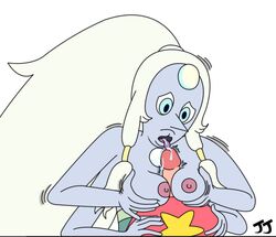 cartoon_network color fellatio female gem_(species) gem_fusion jonnyjonnino licking opal_(steven_universe) oral paizuri partial_male steven_quartz_universe steven_universe