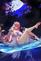 1girls elysia_(herrscher_of_human:ego) elysia_(honkai_impact) female female_focus female_only honkai_(series) honkai_impact_3rd huge_breasts in_water light-skinned_female light_skin long_hair looking_at_viewer misaka12003 misaka_12003-gou pink_eyes pink_hair seductive seductive_look seductive_smile showing_feet showing_off skimpy skimpy_clothes skimpy_dress skimpy_outfit smile smiling smiling_at_viewer tagme water