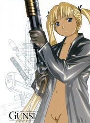 gunslinger_girl pussy shaved_pussy solo triela_(gunslinger_girl) uncensored