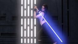 3d crossover jedi_knight jill_valentine jill_valentine_(sasha_zotova) resident_evil star_wars