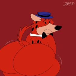 1boy anthro big_ass blastprocessing16 bubble_butt cartoony hanna-barbera hardy_har_har hat hi_res lippy_the_lion_and_hardy_har_har mammal tail