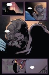 about_to_fuck andrea_di_vito avengers bed bedroom blonde_female blonde_hair blue_eyes brown_hair comic comic_page comic_panel emma_frost empty_speech_bubble female goatee hellfire_club iron_man iron_man_(series) kissing male male/female marvel marvel_comics nude_female official_art speech_bubble tongue_kiss tony_stark white_queen x-men