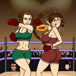 -_- 1boy 2023 3girls ;o angry_vein annoyed_expression annoyed_face arena avatar_the_last_airbender azula belly belly_button black_hair black_hair_female blank_eyes blue_eyes blue_eyes_female boxers boxing boxing_gloves boxing_match boxing_ring brown_hair brown_hair_female bubble_butt busty cleavage commission crowd crowd_watching curvaceous curvaceous_body curvaceous_female curvaceous_figure curvaceous_hips curvaceous_thighs curvy curvy_body curvy_female curvy_females curvy_figure curvy_hips curvy_thighs digital_drawing_(artwork) digital_media_(artwork) female_abs fight fighter fighting fighting_ring fire_nation fit fit_female gloves gritted_teeth gritting_teeth heart heart-shaped_pupils heart_eyes hourglass_figure long_hair long_hair_female motion_lines multiple_girls navel nickelodeon pow_block punch punched punching_face red_boxing_gloves red_gloves round_ass round_breasts round_butt saliva saliva_drip shiny shiny_body shiny_breasts shiny_gloves shiny_hair shiny_skin shorts skyfall1999 smile smiling smiling_at_another sokka suki sweat sweatdrop sweating sweaty sweaty_body sweaty_breasts swing_punch tagme thick thick_ass thick_body thick_breasts thick_butt thick_hips thick_legs thick_lips thick_thighs thighs ty_lee