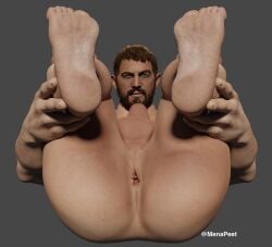 1boy 1human 1male 3d 3d_(artwork) 3d_model barefoot bearded blue_eyes brown_hair capcom chris_redfield exposed_anus exposed_ass exposing exposing_anus flaccid flaccid_cock flaccid_penis legs_apart legs_spread legs_up light-skinned_male light_skin looking_at_viewer looking_at_you male male_focus male_only masculine masculine_bottom menapeet_(artist) muscular muscular_male naked naked_male nude nude_male pink_hole presenting presenting_anus presenting_ass presenting_butt resident_evil resident_evil_8:_village solo solo_focus solo_male submissive submissive_male