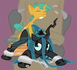 color female friendship_is_magic male my_little_pony ohohokapi queen_chrysalis queen_chrysalis_(mlp) sex smooth_skin snails_(mlp)