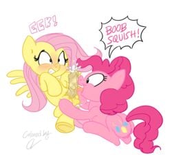 carnifex crotchboob crotchboobs cum fluttershy_(mlp) friendship_is_magic futanari intersex my_little_pony pinkie_pie_(mlp)