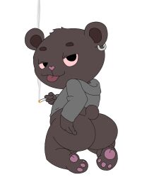 androgynous bear big_ass big_butt earring furry joint legalize marijuana smile solo tagme tongue_out weed wtf