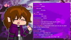 blush brown_hair closed_eyes friday_night_funkin handjob nekomadnessfnf purple_jacket stream_chat