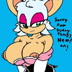 anthro bat breasts clothes color female female_only fur furry nipples rouge_the_bat sega solo sonic_(series) tagme thunderfoxjt