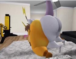 3d animated anthro ass balls big_ass big_breasts breasts bubble_butt female femboy ferialexonar huge_ass huge_breasts large_ass male male/female mewtwo nintendo no_sound pokemon pokemon_(species) raichu sex tagme thick_thighs video wide_hips