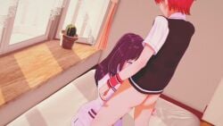 1boy 1girls 3d animated blowjob couple deepthroat female gridman_universe hibiki_yuuta implied_deepthroat implied_oral mp4 no_sound oral petite purple_hair school_uniform schoolgirl ssss.gridman tagme takarada_rikka teenager video yukinonlily