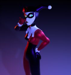 3d batman:_the_animated_series batman_(series) big_breasts breasts dc dc_comics dcau female female_only harley_quinn harley_quinn_(classic) harley_quinn_(dcau) solo solo_female thick_thighs wide_hips yurisylentra