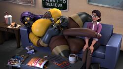 1futa 1girls 3d 3d_(artwork) blush casual_erection casual_exposure casual_nudity couch distracted female fempyro futa_giantess futa_with_female futanari gaming giantess huge_balls huge_breasts huge_cock mini_giantess miss_pauling pyro pyro_(team_fortress_2) revhearts size_difference