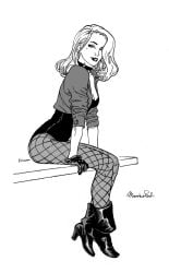 1girls black_canary dc dc_comics dinah_lance female female_focus female_only happy_female heroine_in_trouble monsieurpaul only_female thick_thighs