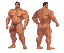 1boy balls bar_censor bara bara_ass bara_tiddies bara_tits barazoku beard big_ass big_ass_(male) big_butt big_pecs bubble_ass bubble_butt censor_bar censored censored_genitalia censored_penis dumptruck_ass dumptruck_butt facial_hair fat_ass fat_butt flaccid huge_ass huge_butt huge_pecs kuromine_hiraya large_ass large_butt large_pectorals male male_only masculine massive_ass massive_butt massive_pecs muscles muscular muscular_arms muscular_ass muscular_butt muscular_male muscular_thighs naked nude penis plump_ass plump_butt round_ass round_butt solo solo_male thick_ass thick_butt yuatari