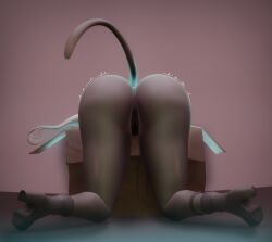 3d 3d_(artwork) big_ass big_butt box cat_tail genshin_impact huge_ass jinushi_san lynette_(genshin_impact) solo_female thick_thighs thighs wide_hips