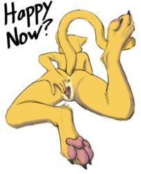 2012 anthro anus clitoris feline female fur furry katia_managan khajiit leverpuller nude on_front prequel presenting pussy raised_tail solo spread_pussy spreading the_elder_scrolls video_games