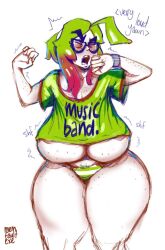 big_areola big_ass big_belly big_breasts big_nipples breasts_bigger_than_head breasts_bigger_than_torso cellulite chubby freckles glasses green_hair hairy_pussy huge_breasts huge_nipples massive_breasts memfaultexe nerd piercing piercings pink_hair plump thick_eyebrows thick_thighs verde_(memfaultexe)