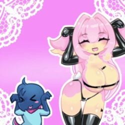 animated audino barcode barcode_on_breast barcode_tattoo big_breasts bimboaudino bouncing_breasts breasts breasts_bigger_than_head caramelldansen closed_eyes dancing female female_focus female_only gender_transformation growth_sequence happy_new_year healslut huge_breasts latex latex_clothing latex_gloves latex_legwear latex_thighhighs mtf_transformation new_year open_mouth open_smile pokémon_(species) pokemon pokemon_(species) smile smiling solo solo_female solo_focus tagme transformation twinning