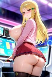 ai_generated big_ass big_breasts blonde_female blonde_hair blonde_hair flashing flashing_breasts gamer_girl hi_score_girl hidaka_koharu high_score_girl huge_ass huge_breasts thick_ass thick_thighs voluptuous voluptuous_female wide_hips