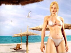 1girls 3d 4:3 alluring beach bikini blonde_hair blue_eyes cameltoe cleavage death_by_degrees female female_only namco nina_williams official_art solo tekken tekken_1 tekken_2 tekken_3 tekken_4 tekken_5_dark_resurrection tekken_tag_tournament tekken_tag_tournament_2 tekken_the_motion_picture wallpaper