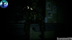 16:9 3d_(artwork) animatronic anthro balls digital_media_(artwork) erection five_nights_at_freddy's five_nights_at_freddy's_3 genitals hi_res lagomorph leporid looking_at_viewer machine male male_only mammal nude penis phantom_freddy_(fnaf) rabbit robot s scorpionsfm scottgames solo source_filmmaker springtrap_(fnaf) widescreen