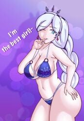 big_breasts bikini karfound rwby weiss_schnee