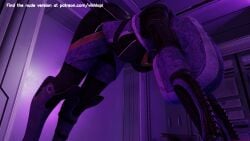 3d female mass_effect self_upload stretch tali'zorah_nar_rayya vikhlop yoga yoga_mat yoga_pose