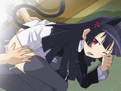 animated animated censored doggy_style doggy_style animated gokou_ruri long_hair ore_no_imouto_ga_konna_ni_kawaii_wake_ga_nai penis sex tail thighhighs wince