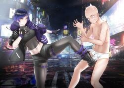 ballbusting bulge bulge_through_clothing cbt cock_and_ball_torture female kicking kicking_balls male/female malesub reina_mishima reinhan ryona tekken tekken_8 underwear