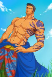 1boy akainu annoyed artist_request bara_tits belt half-dressed half_dressed half_naked half_nude human irezumi kimono looking_from_below mad male male_nipples male_only muscular muscular_abs muscular_arms muscular_body muscular_build muscular_male muscular_male_only muscular_pecs one_piece perspective pissed_off shoulder_tattoo solo standing stomach_tattoo tattoo tattoos