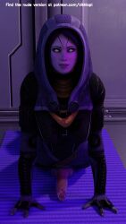 3d big_penis futa_only futanari mass_effect stretch tali'zorah_nar_rayya tank_top vikhlop yoga yoga_mat yoga_pose