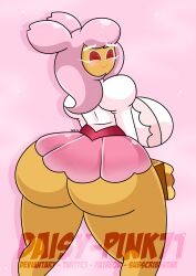 cherry_blossom cherry_blossom_cookie cookie_run cookie_run_ovenbreak daisy-pink71 fanart huge_ass huge_breasts pink_hair short_skirt