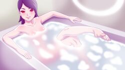 1girls barefoot bathtub boruto:_naruto_next_generations breasts bubble_bath completely_nude completely_nude_female eyewear feet female female_focus fetish foam foot_fetish foot_focus glasses highres light-skinned_female light_skin long_hair looking_at_viewer megane metalslayer naruto naruto_(series) nude nude_female petite raised_leg relaxing sarada_uchiha smile soap soap_bubbles solo solo_focus uchiha_sarada watermark