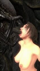 3d alien alien_(franchise) animated big_breasts female gif jill_valentine jill_valentine_(sasha_zotova) monster monster_rape naked nude oral ovipositor predalien resident_evil veltro01 xenomorph