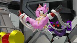 3d_artwork accessory ambiguous_gender amy_rose angry anthro anus areola ass badnik bound breasts digital_media duo eulipotyphlan female green_eyes hair hair_accessory hairband hedgehog hi_res machine mammal medium_breasts mostly_nude multicolored_body navel nipples pink_body pink_hair robot sega sonic_(series) sonic_the_hedgehog_(series) tan_body tentacle tentacle_bondage twintails3d two_tone_body