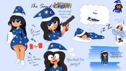 colt_1911 english_text gun latina meme meme_reference peru peruvian_female rexon02 sleeping tagme tails_gets_trolled the_sand_witch(rexon02) thick_thighs